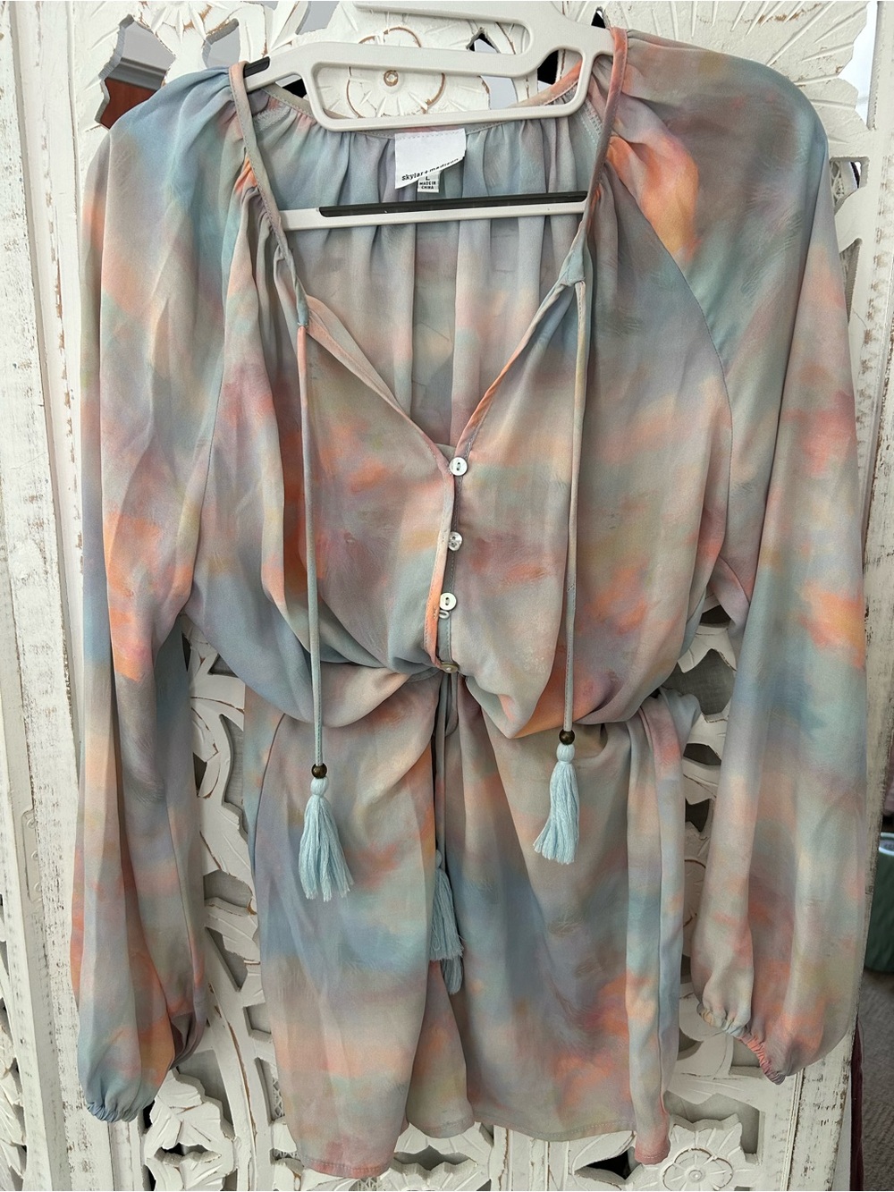 Lightweight Romper in Pastel Watercolor